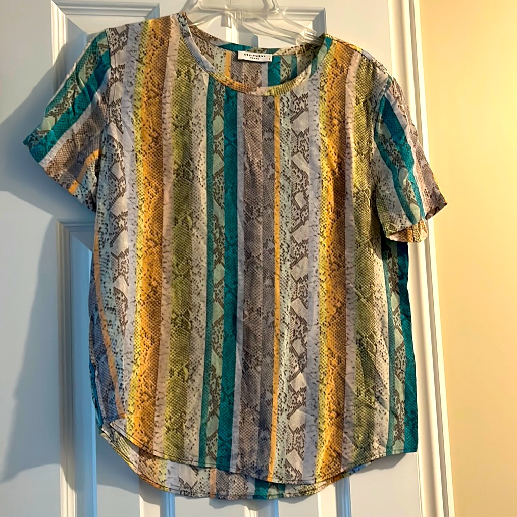 Equipment Will Multi Color Python Print Tee